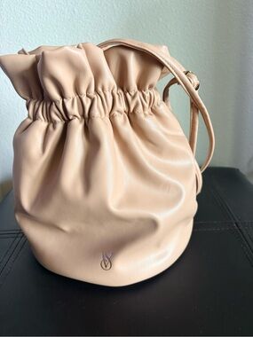 Victoria's Secret Bare Cinched Top Bucket Bag - Praline